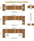Installation instructions for 60 Piece Nickel Plated Zinc Shelf Pegs And Cabinet Support Pins with dimensions for cabinet use.