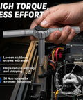 Top Shelf 67 In 1 Ratcheting Screwdriver Set With Badass High Torque Drive And Flexible Hand Grip Built Tough for loosening screws.