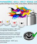 Dope Precision Spray Nozzle Kit Fits Montana And Most Cans, 10 Piece set of spray nozzle caps for wide spray patterns and durability.
