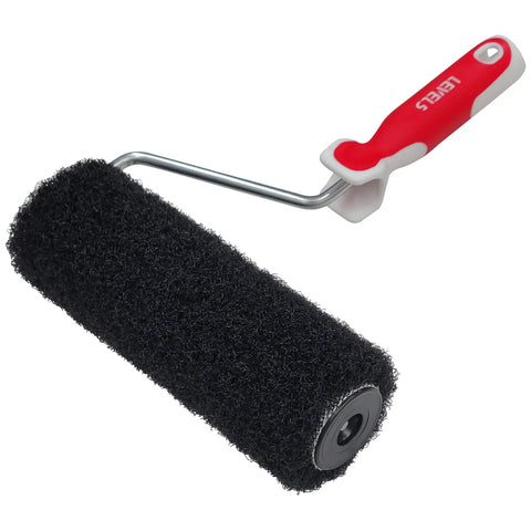 9 Inch Drywall Compound Roller For Taped Seams And Skim Prep, Pro Grade High Performance Tool with red handle