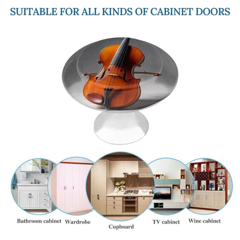 Chic 2 Pack Stainless Steel Cello Model Kit Cabinet Knobs With Heavy Duty Screws For Kitchen Cabinets And Dressers Stylish Single Hole Design