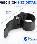Cam Lock Depth Collar Assembly For Trolling Motors, hand control depth collar, 1-1/8 inch shaft, size details, marine hardware
