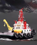 Heng Long 2.4G RC Fire Fighting Boat With Water Spray Cannon Realistic Remote Control Ship Model For Gearheads And Hobbyists