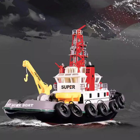 Heng Long 2.4G RC Fire Fighting Boat With Water Spray Cannon Realistic Remote Control Ship Model For Gearheads And Hobbyists
