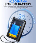 Dope 2 In 1 Handheld Oscilloscope And DDS Signal Generator Portable shown with 1000mAh lithium battery and charging port