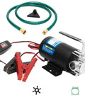 12V Water Transfer Pump 330 GPH Electric Utility Pump With Three Quarter Inch Ports Suction Hose And Spare Parts