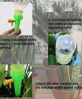 24 Pack Self Watering Spikes For Plants Automatic Indoor Plant Waterer With Adjustable Drip Valve shown in use