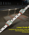 Compact Linear Guide Rail Kit 300mm With Two MGN12B Slide Blocks For Precise Motion In Small Shop Automation Projects shown