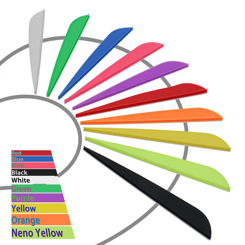 4 Inch Plastic Fletching Vanes For DIY Archery Arrows 50 Pack Black High Durability TPU Vane Set For Quick Smooth Flights