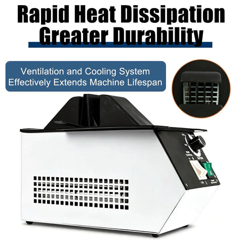 Premium Optical Glasses Frame Heater Featuring A Heavy Hitter 1500W Heating Element And Quick Fan Cooling for efficient cooling system.