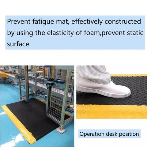Heavy Duty Non Slip Standing Mat, Thick Cushioned Pad Built Rock Solid, Industrial Antifatigue Floor Tile To Crush Leg Tiredness And Keep Crews Fresh Through Grueling Shifts, Dependable Gray