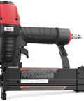 18 Gauge One Quarter Inch Narrow Crown Stapler with Pro Grade No Mar Tip, 360 Degree Exhaust, Thumb Wheel Depth Adjustment