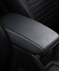 Center Console Cover for Subaru Forester 2019 2020 2021 2022 2023 2024 2025 Armrest Protector with Black Stitching installed