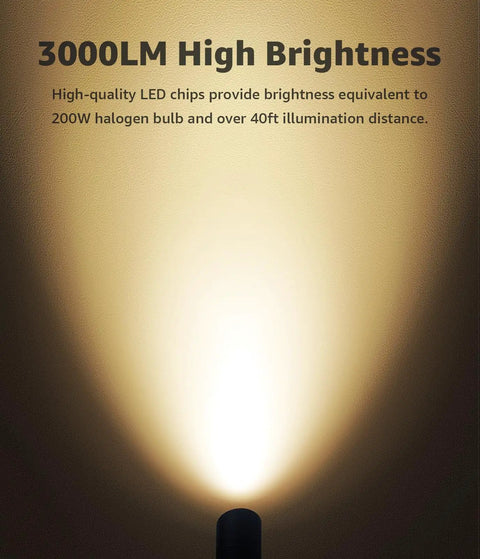 Dusk To Dawn 30W Outdoor LED Spotlight With Photocell Sensor illuminating wall with warm white light