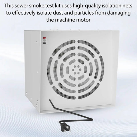 Straight Shooter No Fuss Heavy Duty Sewer Smoke Test Blower And Portable Plumbing Ventilation Smoke Machine with isolation net.