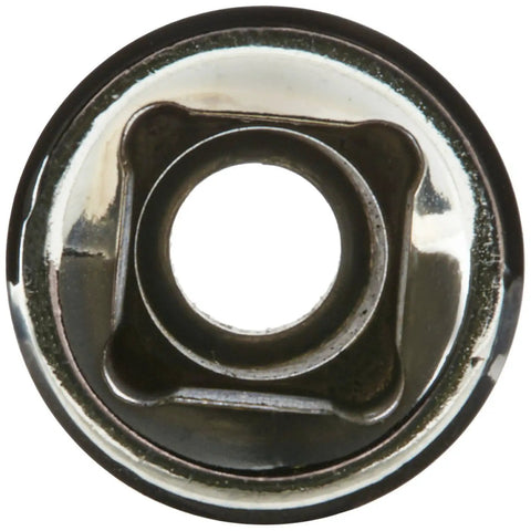 Top view of 1/4 Inch Drive Deep Metric Socket 5.5mm Six Point With Off Corner Loading Design And Chamfered Opening for tight fits