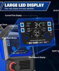 50A Plasma Cutter With Non Touch Pilot Arc Dual Voltage 110V 220V IGBT Inverter Digital Display detailing controls