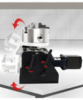 CNC Rotary Table Positioner With Speed Control Foot Pedal Controller For Fourth Axis Seam Welding, showcasing smooth rotation mechanism.