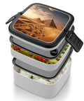 Pyramid Africa Desert Bento Box Leakproof Double Layer Lunch Box With Handle showcasing stacked compartments and durable design