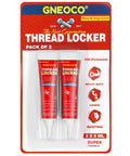 2 Pack Red Thread Locker High Strength 6ml Each For Nuts Bolts And Metal Fasteners Anaerobic Cure That Locks Tight To Stop Vibration Loosening Permanent Bond Ideal For Automotive Machinery And Home DIY Projects