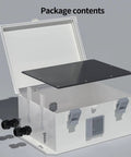 Rugged Outdoor Electrical Junction Box With Waterproof ABS Enclosure, Hinged Cover, and Internal Mounting Panel, Open View
