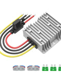 Top Shelf Heavy Duty Dc To Dc Converter 17 55V To 12V Step Down Voltage Reducer with aluminum housing and wiring for trucks and campers.