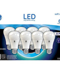 60W Replacement Soft White LED Bulbs 8 Pack, 800 Lumens Each, shown in packaging, 2700K Warm Light, Energy Efficient