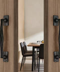Two Pack Heavy Duty Cast Iron Barn Door Handles Nine And Three Quarters Inches Rustic Gate Pulls For Garage Outdoor Closet Interior