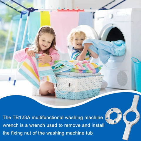 TB123A washing machine tub nut wrench, 1-11/16 inch, metal; fits GE/Whirlpool washers