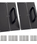 Two Pack 12 Inch Stainless Steel Door Handles With Screws Heavy Duty Pull Push Plates Rust Proof 304 Stainless Solid Black Finish For Home Office And Public Doors Easy Installation, black handle set with screws