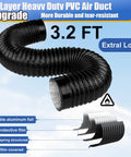 Magnetic Dryer Vent Connector Kit For Easy Clean Up And Quick Disconnect showing 3.2 ft four-layer heavy duty dryer vent hose