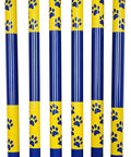 In Ground Weave Poles For Outdoor Dog Agility Training Set Of 6 Poles Only Heavy Duty PVC Construction With Bolted Steel Stakes