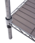 Heavy Duty Quilted Plastic Wire Shelf Liner 18 x 48 Inches Non Slip Protective Mat placed on a wire shelf for stability.