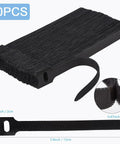 60 Pack Reusable Cable Ties 6 Inch Adjustable Cord Straps Wire Organizer Hook Loop Cable Management For Home Office Garage