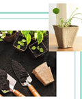 3.25 Inch Seed Starter Pots Set Of 30 Eco Friendly Biodegradable Peat Pots for indoor seedling germination with garden tools