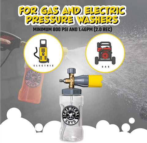 Big Mouth Max Release Foam Cannon For Pressure Washer 34 Ounce Bottle with nozzle for gas and electric washers, brand logo visible