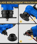 Blade replacement procedure for Dual Blade Pneumatic Chamfering Tool For Metal And Wood With 30,000 RPM 45 Degree Chamfer