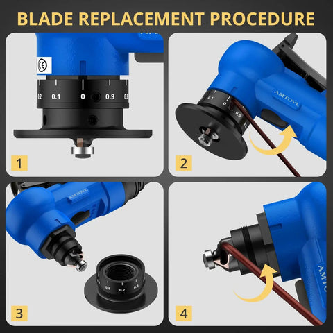 Blade replacement procedure for Dual Blade Pneumatic Chamfering Tool For Metal And Wood With 30,000 RPM 45 Degree Chamfer
