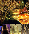 Solar Fairy Lights 2 Pack Total 80 Feet 240 LED Outdoor String Lights Waterproof With 8 Modes For Patio Garden Fence Party