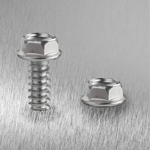Top Sh*...* hex washer head self tapping steel screws, 1/2 inch, stainless steel, for metal and wood applications.