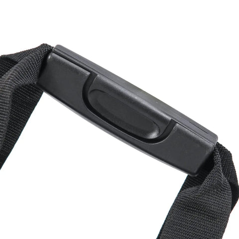 Close-up of handle on 15 Inch Tote Tool Bag Organizer For Electricians And HVAC Pros With 33 Pockets Waterproof Molded Base