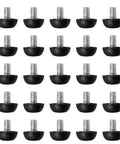 25 Pack Adjustable M8 Furniture Leg Levelers Featuring Durable Stainless Steel Bodies And Cushioned Nylon Bases To Kick Wobbly Tables Chairs Flat Plus Fast Screw Installation For A Rock Solid Scratch Free Finish Today arranged in grid pattern.