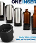 Keep Your Cans Ice Cold Straight Up With This Universal Insulated Can Cooler Sleeve That Fits 12 To 24 Oz Drinks Featuring Love Sparks Graphics For Ultimate Weekend Vibes And Tailgate Ready Setup with various drink sizes fitting.