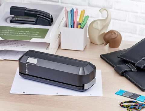 Electric 3 Hole Punch For Office Use Workhorse Dual Paper Loading From Top Or Front Heavy Duty Jam Free Performance