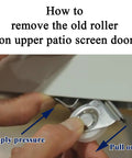 How to remove upper roller on patio door using DIY Sliding Screen Door Roller Kit Upper And Lower Nylon 1-1/4 Inch Wheels