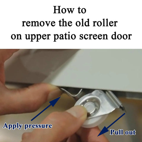 How to remove upper roller on patio door using DIY Sliding Screen Door Roller Kit Upper And Lower Nylon 1-1/4 Inch Wheels