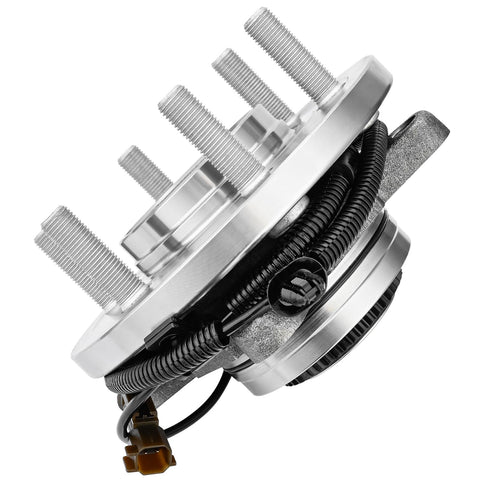 Front view of the Front Wheel Bearing And Hub Assembly For Ford F150 4WD 2015 Through 2017 Replacement Hub with ABS sensor