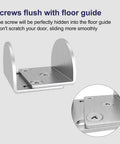 Sliding Barn Door Floor Guide Bottom Mounted U Shape Stainless Steel For Door Thickness 1 7 16 Inches To 1 13 16 Inches 2 Pack