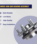 Front And Rear Wheel Bearing And Hub Assembly 513282 For Cadillac CTS AWD XTS 2008 2019 And Chevy Camaro LS LT SS Impala 5 Lug With ABS