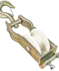 Workhorse Heavy Duty Cable Pulley Bracket For Low Voltage And Network Installations, Steel Mount With Nylon Wheel, Swivel Snap Hook